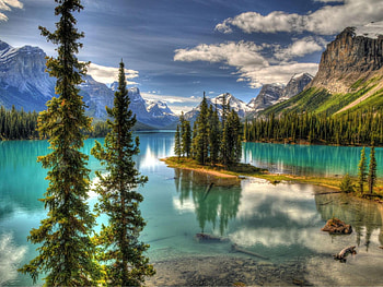Landscape, Mountains, Clouds, Lakes HD wallpaper