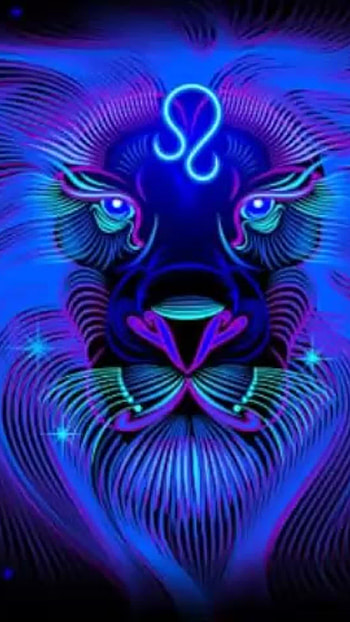 Blue Lion, Leo, Sign HD phone wallpaper