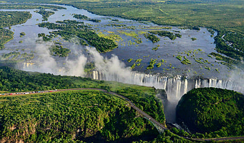 Aerial View, Victoria Falls HD wallpaper