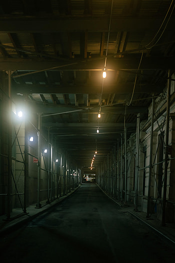 Building, Dark, Illumination, Lighting, Tunnel HD phone wallpaper