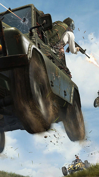 Pubg , Flying, Jeeps, firing HD phone wallpaper
