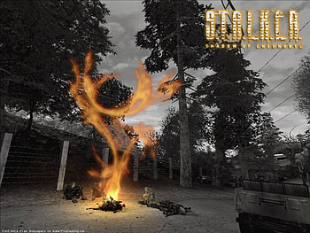 Games, Fire, Bonfire, S.t.a.l.k.e.r., S.t.a.l.k.e.r. Shadow Of Chernobyl HD wallpaper