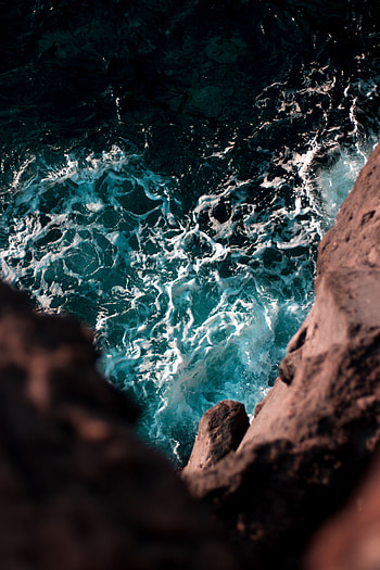 Nature, Water, Sea, Waves, Precipice, Break, Height HD phone wallpaper