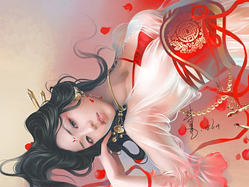 Beauty, cg, 3d, fantasy, chinese artist, ancient times, girl HD wallpaper