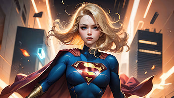 Inferno Supergirl, superheroes, artwork, digital-art, art, artist, deviantart HD wallpaper