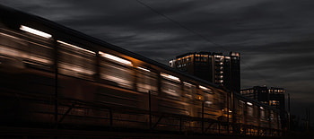 Night, Dark, Traffic, Movement, Long Exposure, Train HD wallpaper