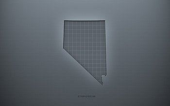 Nevada map, gray creative background, Nevada, USA, gray paper texture, American states, Nevada map silhouette, map of Nevada, gray background, Nevada 3d map HD wallpaper