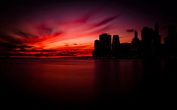 New York, Cities, Shadow, Evening, Manhattan HD wallpaper