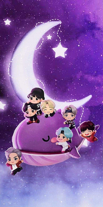 FondoBTS, BTS, musica, morado HD phone wallpaper