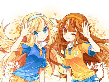 kinako nanobana, hair band, cute girl, blond hair, brown hair, soccer player, long hair HD wallpaper