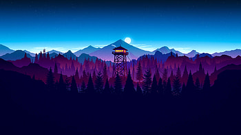 Firewatch Sunset Artwork, firewatch, artwork, sunset, artist, digital-art HD wallpaper