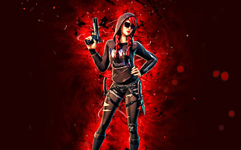 Summer Night Fable, , red neon lights, Fortnite Battle Royale, Fortnite characters, Summer Night Fable Skin, Fortnite, Summer Night Fable Fortnite HD wallpaper