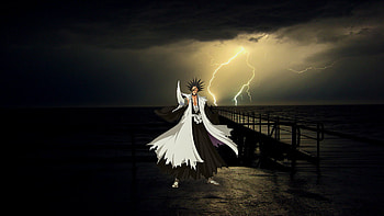 Kenpachi Zaraki — Gotei 13 Thunderstorm, Gotei 13, Kenpachi Zaraki, Anime, Bleach HD wallpaper