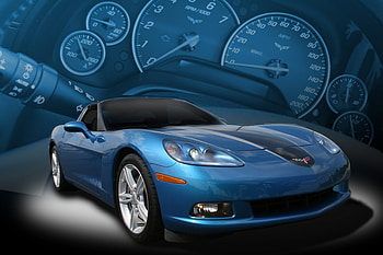 Corvette, digital , rendering, car, vette HD wallpaper