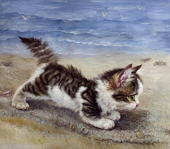 Sweet Kitten, sweet, kitten, crabs, lovely, playful HD wallpaper