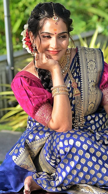 Aditi ravi, actress, saree lover HD phone wallpaper