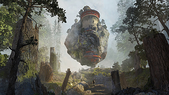 Enchanted Floating Fortress: A Fantasy Building, fantasy, building HD wallpaper