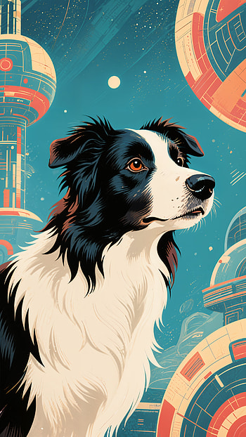 Border Collie Sci-Fi Dream , border collie, dog, futuristic, space HD phone wallpaper