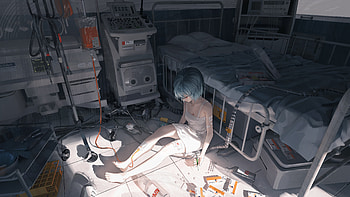 Ultra of Rei Ayanami from Neon Genesis Evangelion, Rei Ayanami, Anime, Neon Genesis Evangelion HD wallpaper