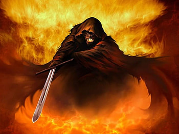the master of fire, on fire, scary, flames, ghosty HD wallpaper