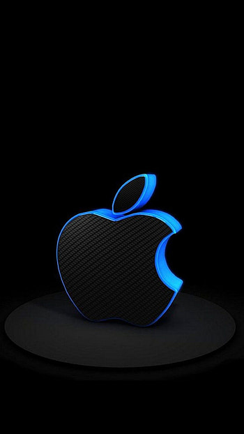 3D Logo Blue. . Apple HD phone wallpaper