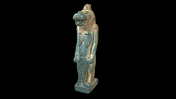 Goddess Taweret, Thyris figurine, 3D model, Harvard Museum HD wallpaper