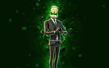 Brainstorm, , green neon lights, Fortnite Battle Royale, Fortnite characters, Brainstorm Skin, Fortnite, Brainstorm Fortnite HD wallpaper