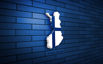 Finland map, , red brickwall, European countries, Finland map silhouette, Finland flag, Europe, Finnish map, Finnish flag, Finland, flag of Finland, Finnish 3D map HD wallpaper