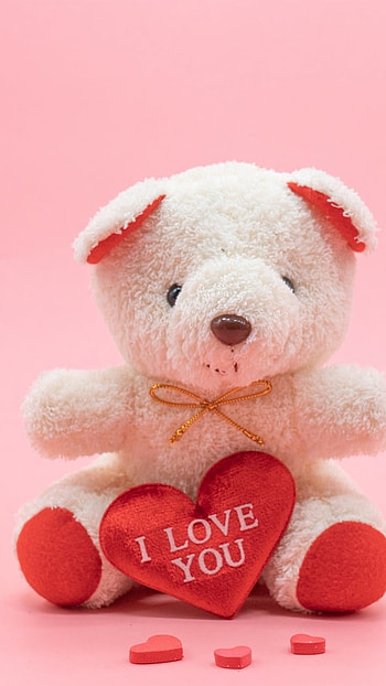 Teddy Bear Love, Cute, Little, Pink Teddy HD phone wallpaper