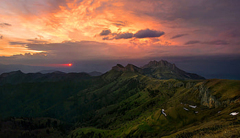 Sunset, clouds, nature, amazing HD wallpaper