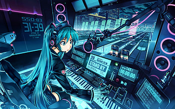 Hatsune Miku, , train dispatcher, Vocaloid characters, Vocaloid, manga, trains, Hatsune Miku Vocaloid HD wallpaper