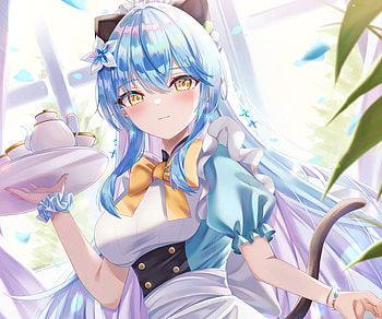 Yukihana Lamy, hololive, Yukihana Lamy, Anime, Virtual Youtuber HD wallpaper