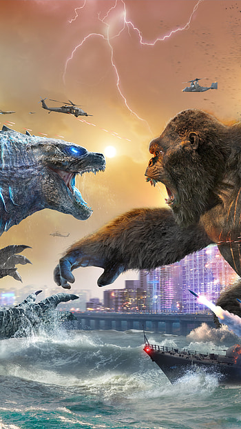 Godzilla vs Kong movie 2021, Sony Xperia , Cinematic visuals, High-resolution HD phone wallpaper