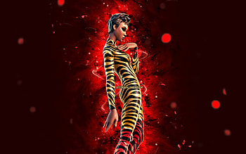 Reactive Fashion Banshee, , red neon lights, Fortnite Battle Royale, Fortnite characters, Reactive Fashion Banshee Skin, Fortnite, Reactive Fashion Banshee Fortnite HD wallpaper