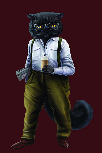 Art, Cat, Cool, Style, Hipster HD phone wallpaper