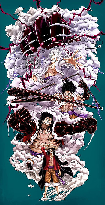 Luffy gear 5, art, organism HD phone wallpaper