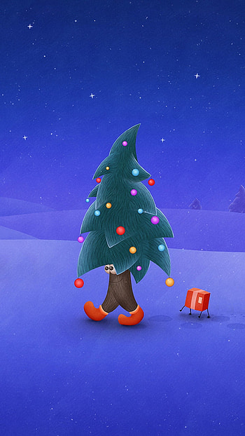 ... Quad Funny Christmas Tree. HD phone wallpaper