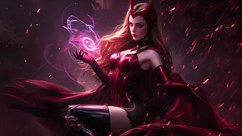 Scarlet Witch Fearless, scarlet-witch, wanda-maximoff, superheroes, artwork, artist, digital-art, ai HD wallpaper