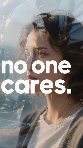 No One Cares — Moody / Apathetic Portrait Lock Screen / Silent Apathy, woman, portrait, face HD phone wallpaper
