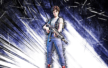 Ellen Ripley, grunge art, Fortnite Battle Royale, Fortnite characters, blue abstract rays, Ellen Ripley Skin, Fortnite, Ellen Ripley Fortnite HD wallpaper