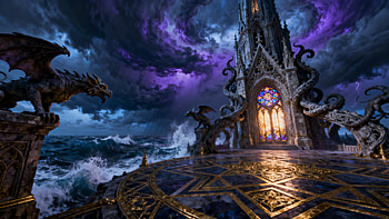 Eldritch Stormspire —, Cathedral HD wallpaper