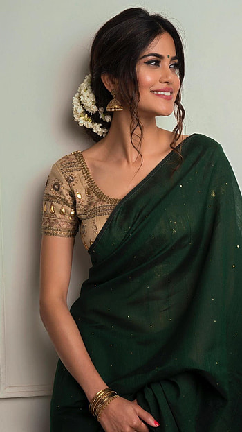 Aaditi pohankar, sarees, actress HD phone wallpaper