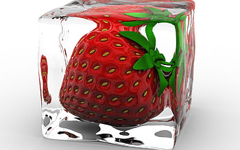 Strawberry Ice Cube and stock HD wallpaper