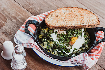 Food, Vegetables, Scrambled Eggs, Bread HD wallpaper