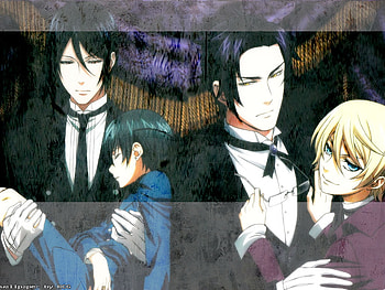 End of Another Day, claude, cute, sebastian, alois, dark, ciel, anime, boy, black butler, kuroshitsuji HD wallpaper
