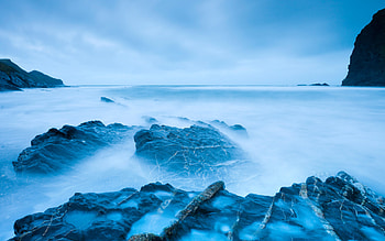 Rocky, beach, smog, coast, Nokia, stock HD wallpaper