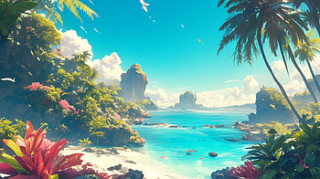 Serene Tropical Island Paradise, tropical island, island, nature, tropical, Paradise HD wallpaper