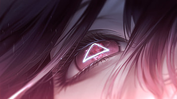 Path to Nowhere: Neon Triangle Eye — Mobile, Mobile Game HD wallpaper