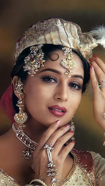 Madhuri Dixit, bollywood actress, vintage HD phone wallpaper