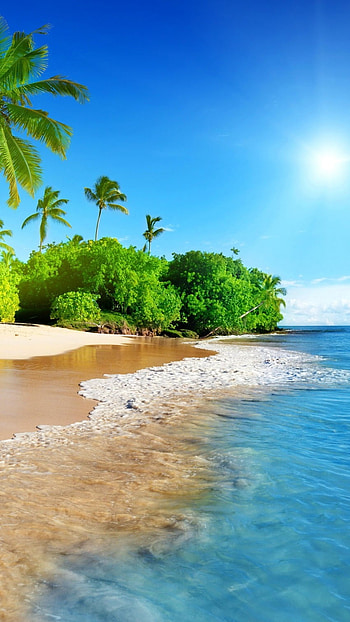 Beach Background, Sea HD phone wallpaper